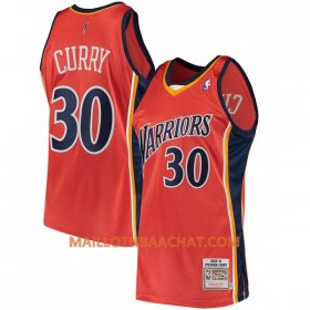 Maillot NBA Golden State Warriors Stephen Curry 30 Hardwood Classics Orange Swingman - Homme